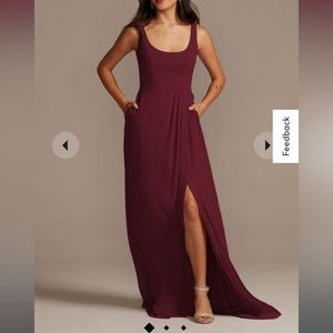 David’s Bridal Scoop Neck Bridesmaid Dress